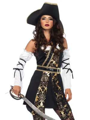 4PC Black Sea Buccaneer Costume
