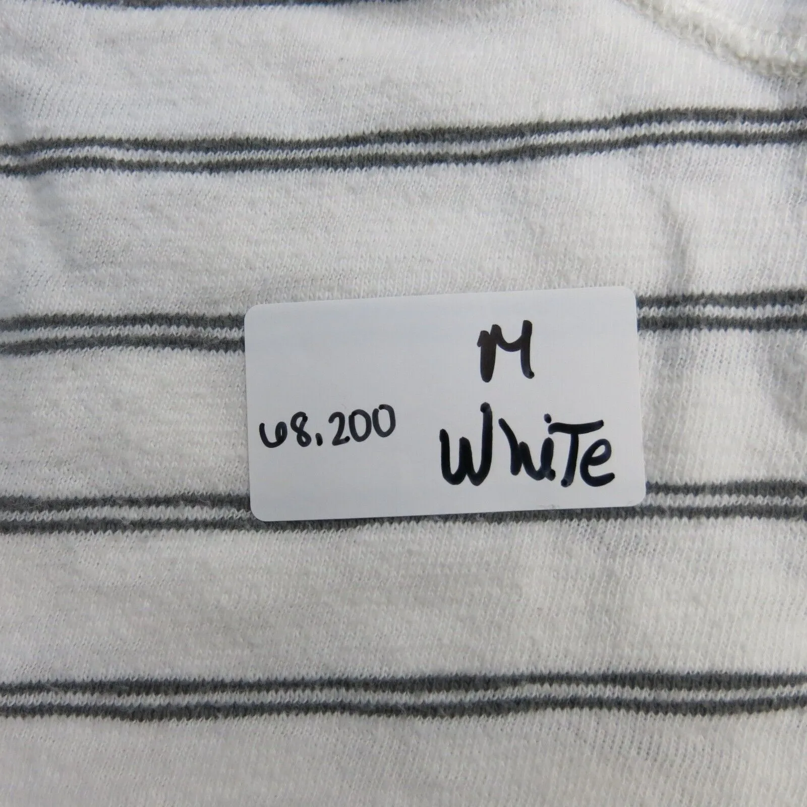 American Eagle Mens Striped Henley T Shirt Long Sleeve Athletics Fit White SZ XL