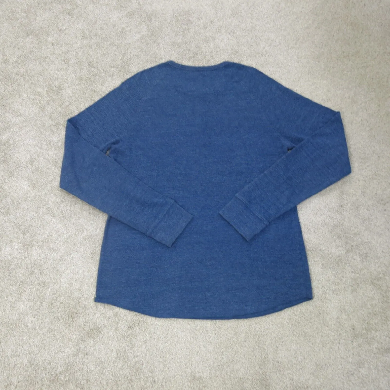 American Eagle Shirt Mens XL Blue Henley Neck Tee Heritage Thermal Classic Fit