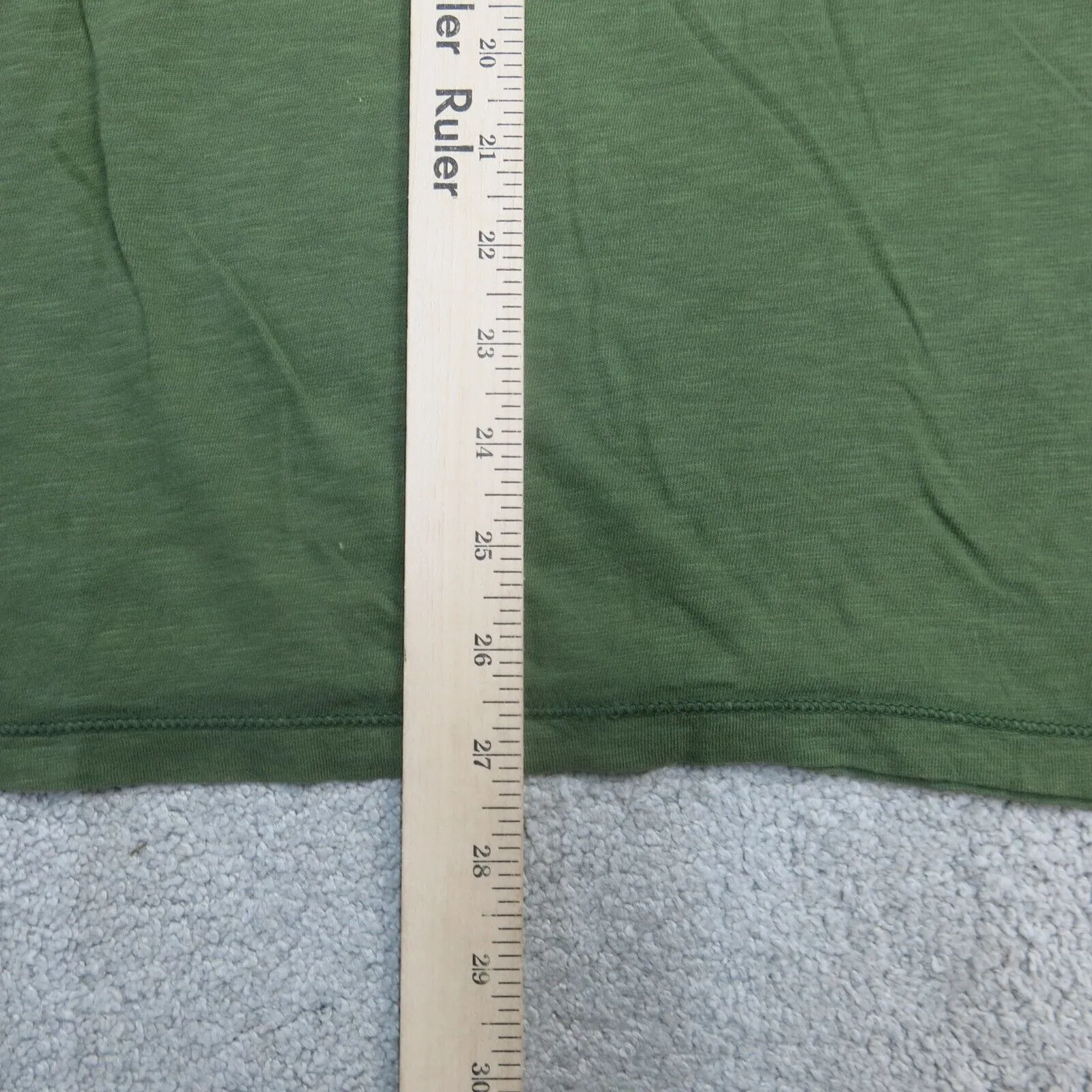 American Eagle Shirt Womens Large Green Traditional Tee Short Sleeve Henley Neck