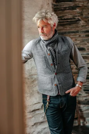 &SONS Drifter Wool Vest / Waistcoat Grey