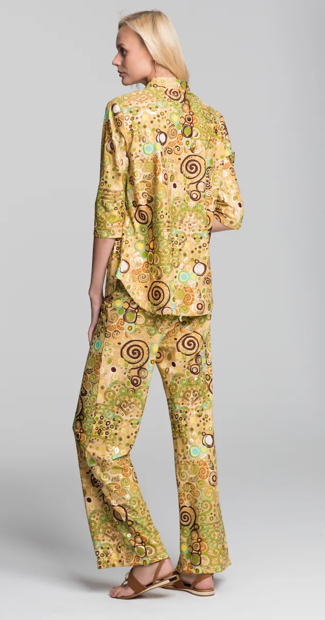 Batam Mandarin Top in Woman in Gold