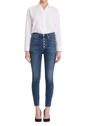 High-Rise Slim Ankle Jeans with Exposed Fly by Citizens of Humanity - Olivia in Circa Wash