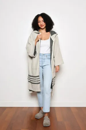 Echo Linen Blend Zip Poncho