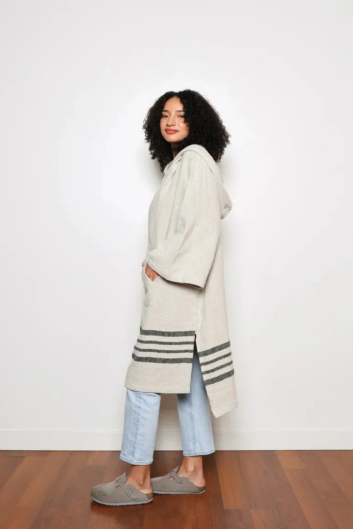 Echo Linen Blend Zip Poncho