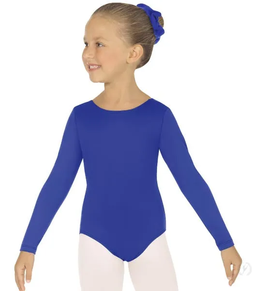 Eurotard 44265C Girls Microfiber Long Sleeve Leotard