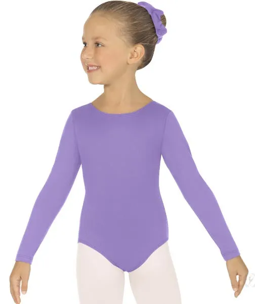 Eurotard 44265C Girls Microfiber Long Sleeve Leotard