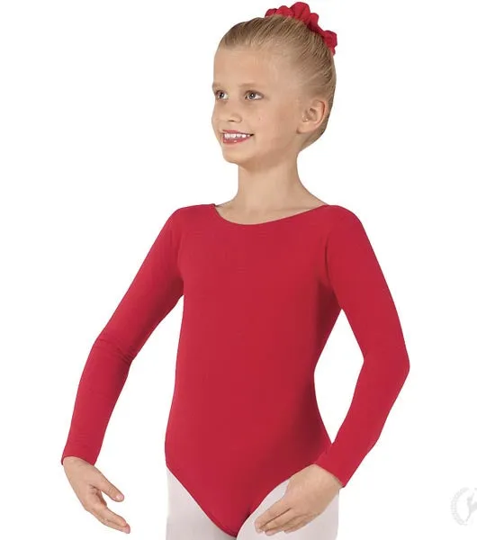 Eurotard 44265C Girls Microfiber Long Sleeve Leotard