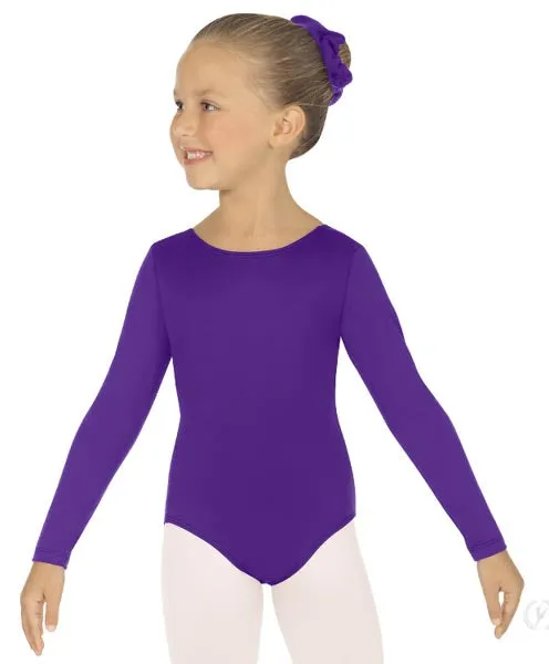Eurotard 44265C Girls Microfiber Long Sleeve Leotard