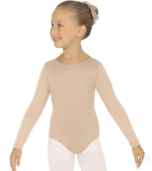 Eurotard 44265C Girls Microfiber Long Sleeve Leotard