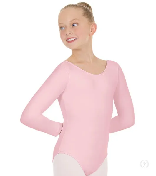 Eurotard 44265C Girls Microfiber Long Sleeve Leotard