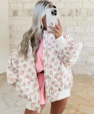 Floral Bomber Jacket