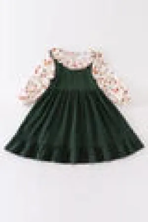 Forest Floral Print Strap Skirt Set