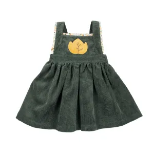 Forest Green Corduroy Pinafore Dress