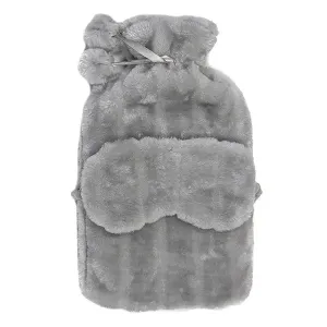 Hot Water Bottle & Mask Grey