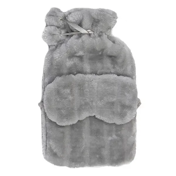 Hot Water Bottle & Mask Grey