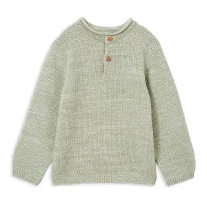 Milky Knit Henley - Olive