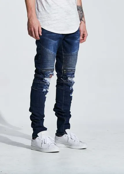 Pete Biker Denim (Indigo Ripped)