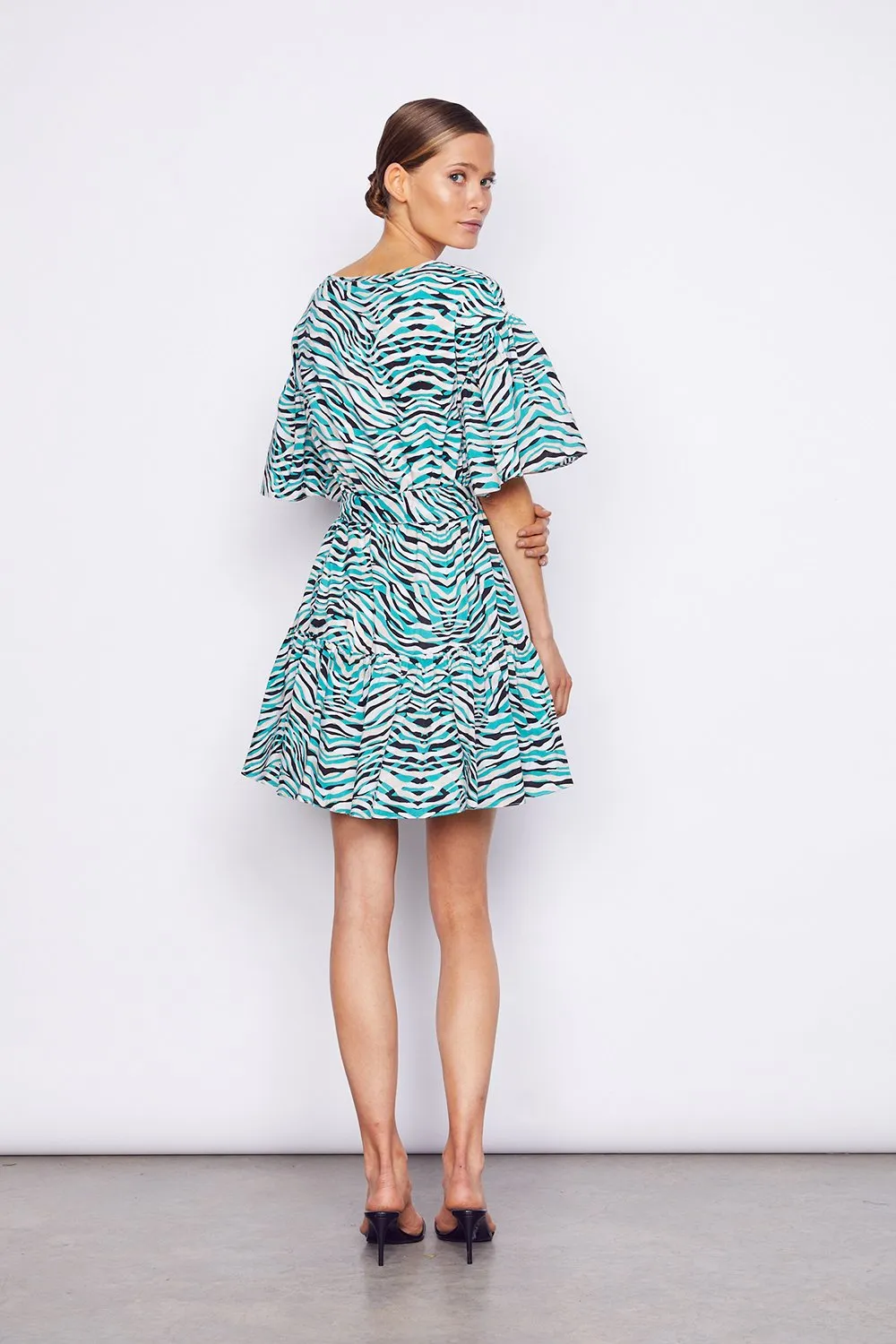 STEVIE DRESS - MERCURY ZEBRA