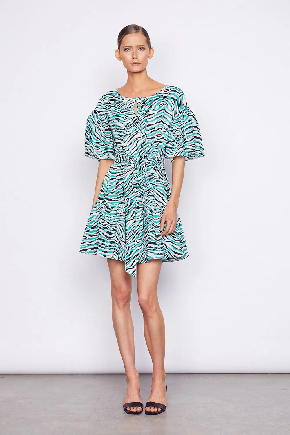 STEVIE DRESS - MERCURY ZEBRA