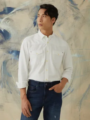 White Plain Denim Shirt