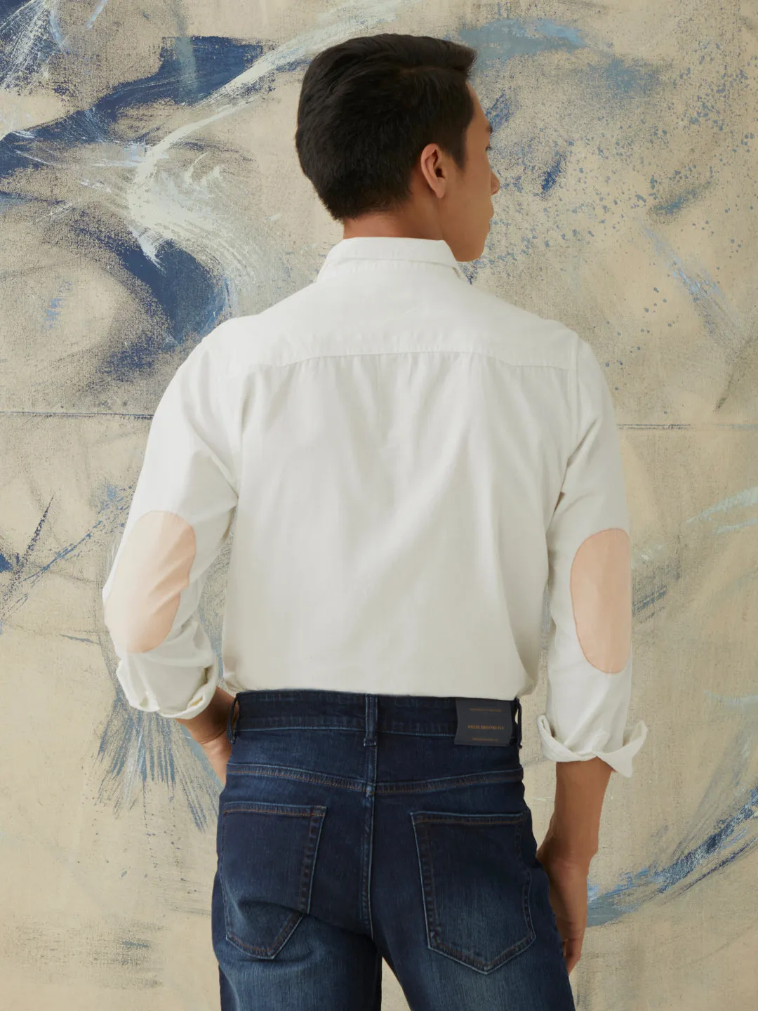 White Plain Denim Shirt
