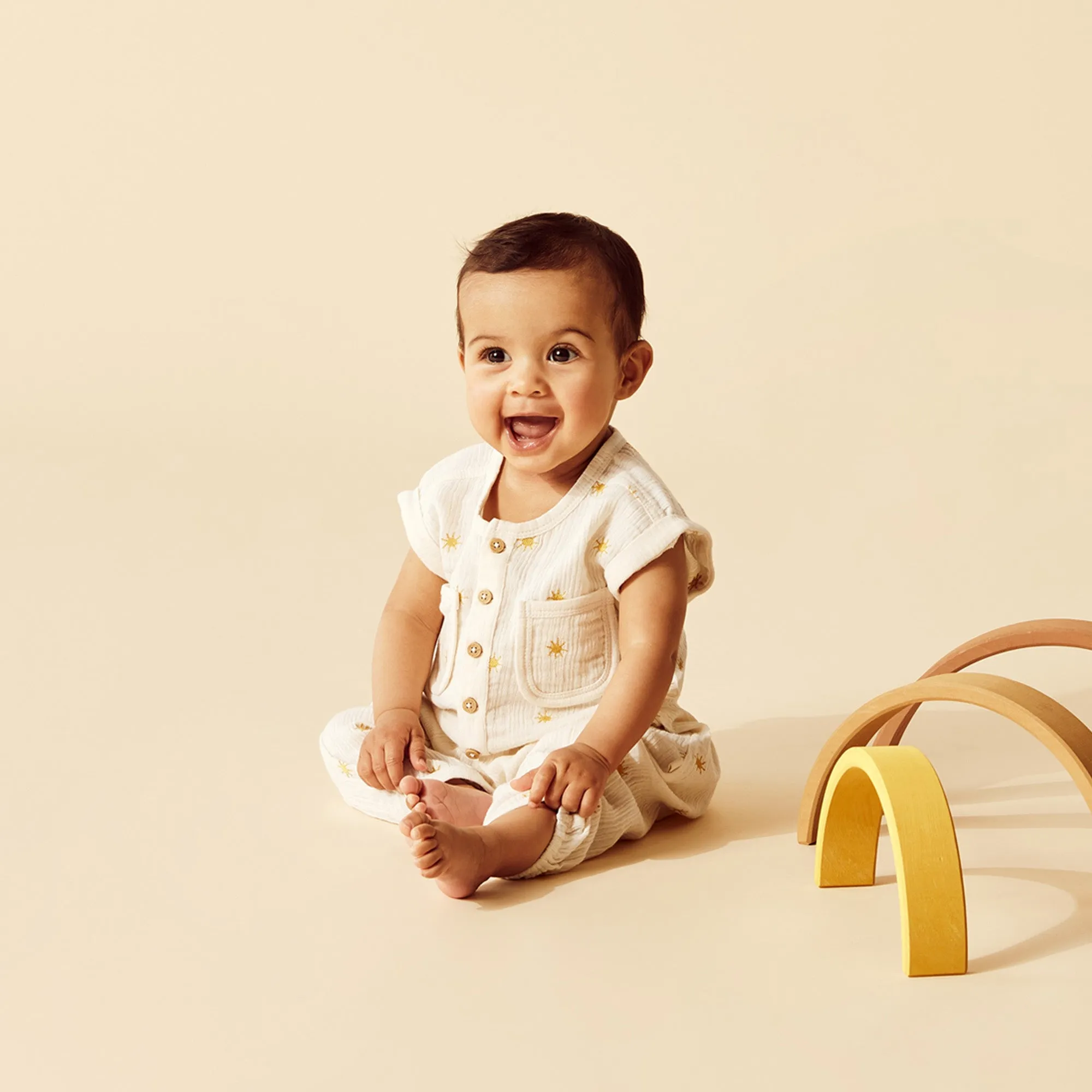 Wilson and Frenchy Sunshine Organic Crinkle Growsuit