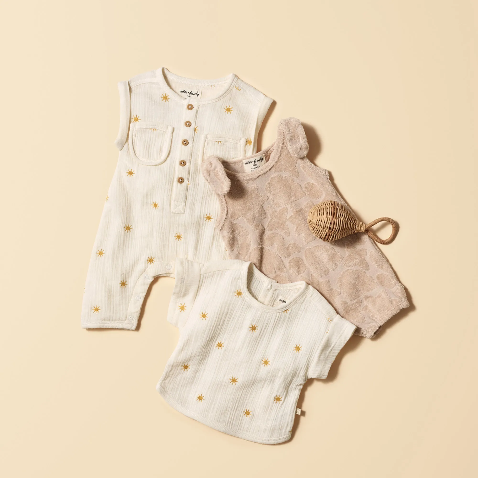 Wilson and Frenchy Sunshine Organic Crinkle Growsuit