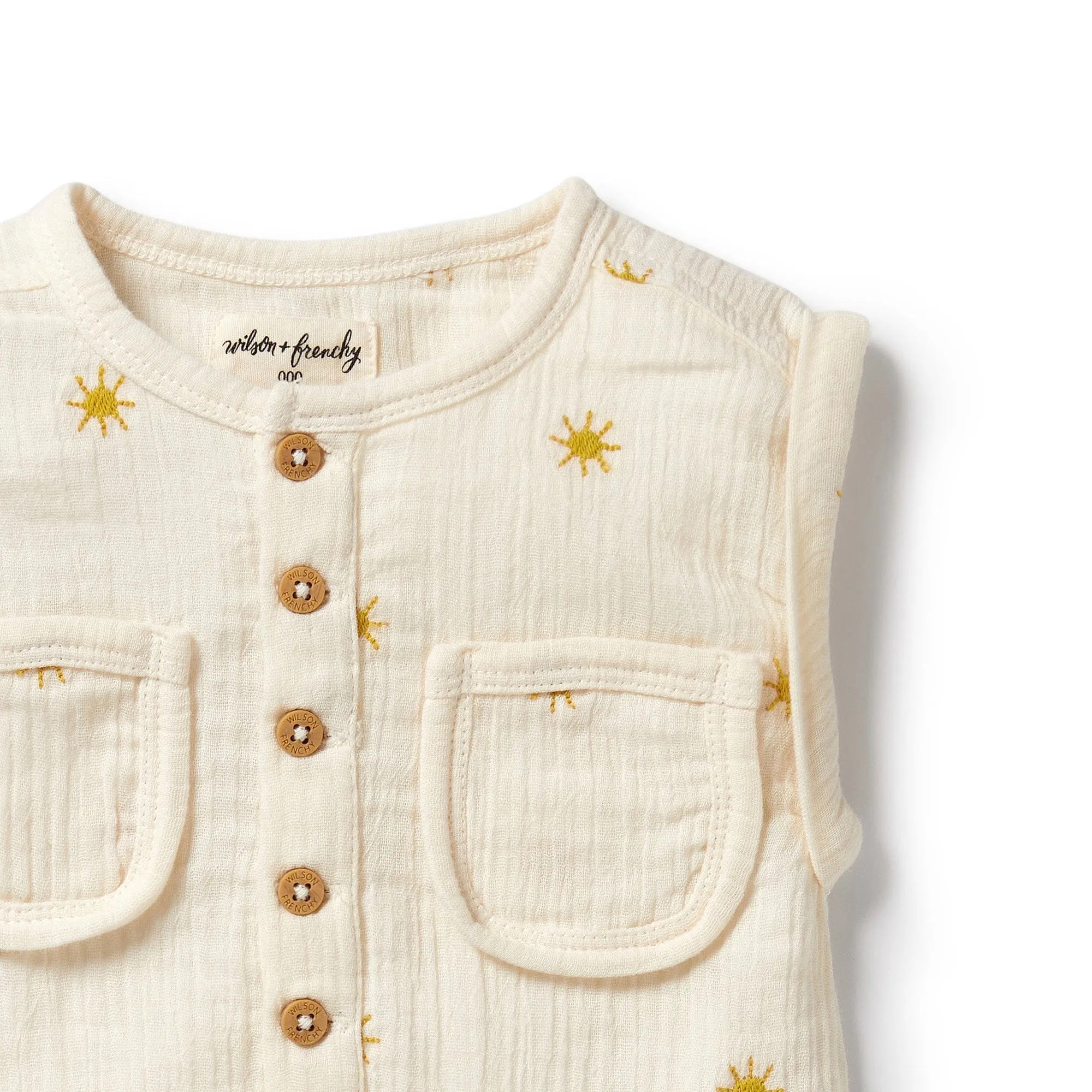 Wilson and Frenchy Sunshine Organic Crinkle Growsuit