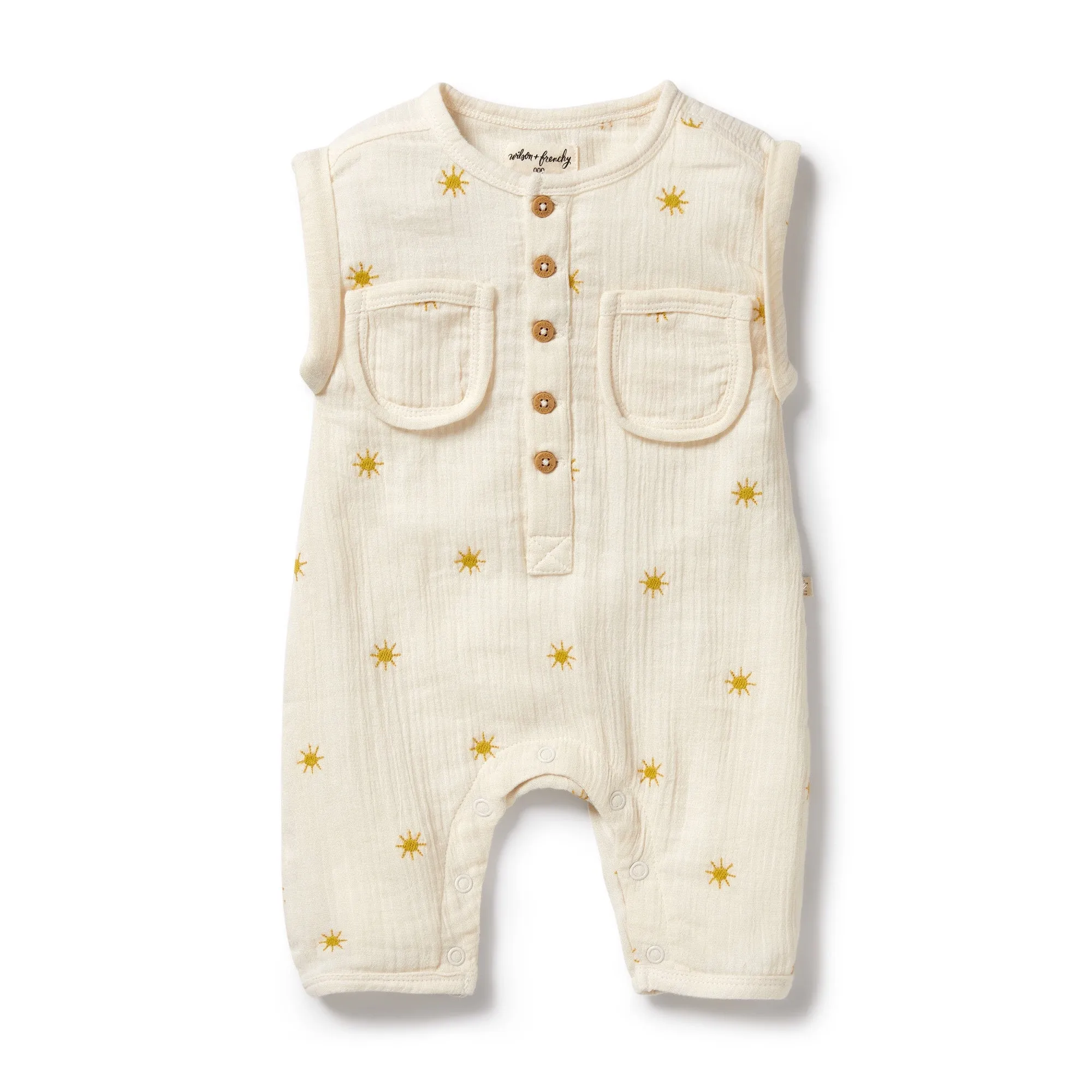 Wilson and Frenchy Sunshine Organic Crinkle Growsuit